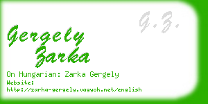 gergely zarka business card